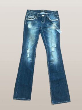 Rue21 TwentyOne Black Denim Slim Boot Low Rise Jeans